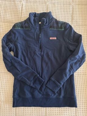 Vineyard Vines Navy Quarter-Zip Pullover Sweater